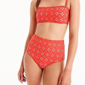 J. Crew Playa Laser Cut High Wasted Bikini Set